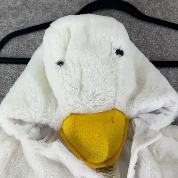 Pottery Barn Kids White One Piece Duck Baby Halloween Costume 0-6 Months 3-6 M - Picture 3 of 9
